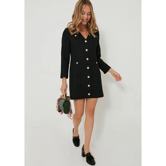 Tuckernuck Dresses & Skirts - TUCKERNUCK Pomander Place Black Tweed Keira Dress NWT Size Medium